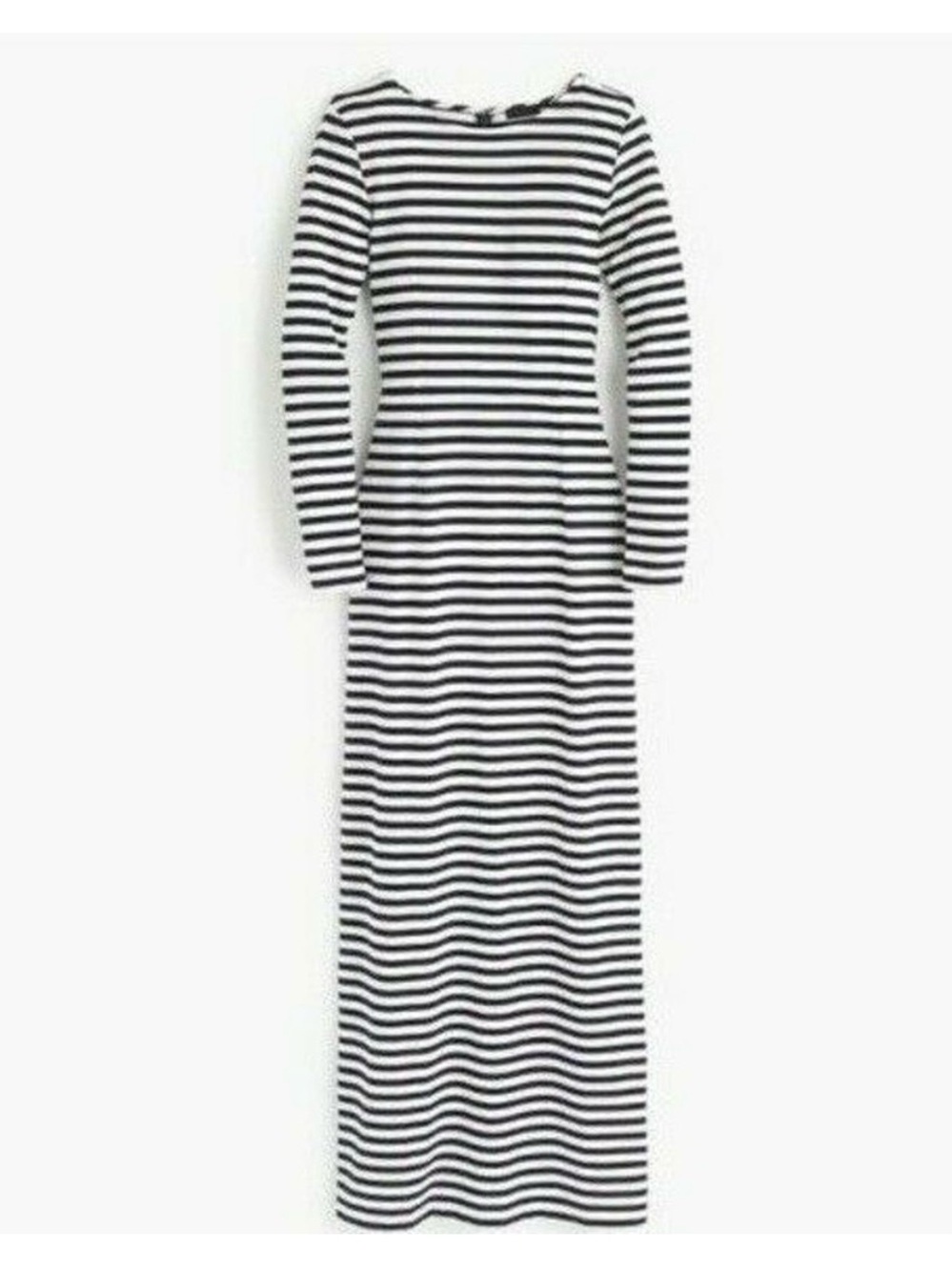 J. Crew Black and White Striped Maxi Dress